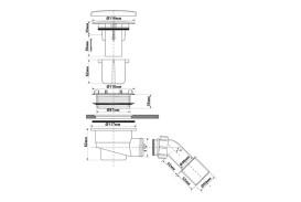 Сифон McAlpine для душевого поддона 90 мм золото HC27-GP
