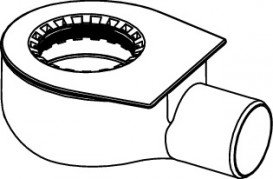 Сифон низький для дренажного каналу Tece TECEdrainline DN 50 0,70 л / c пластик чорний 650000