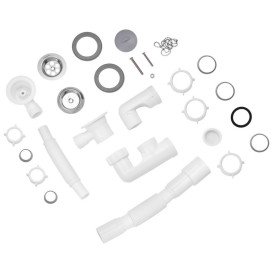 Сифон с переливом для ванны Kroner KRP BS03 1½х40/50 с ревизией пластик/нержавеющая сталь CV032063