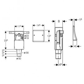 Сифон внутристенный для стиральной/посудомоечной машины Geberit нержавеющая сталь 152.232.00.1
