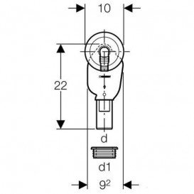 Сифон внутристенный для стиральной/посудомоечной машины Geberit белый 152.235.11.1