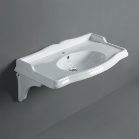 Раковина для ванной подвесная умывальник-столешница Simas коллекция Arcade белая AR 874