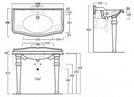Раковина для ванной подвесная умывальник-столешница Simas коллекция Arcade белая AR 874