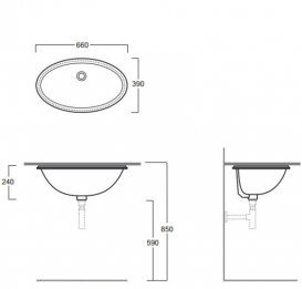 Раковина для ванной встраиваемая Simas коллекция Spazio белая LFT74