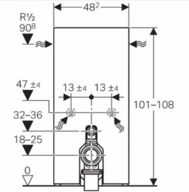 Система інсталяції для підлогового унітазу Geberit Monolith скло білий 131.001.SI.5