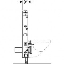 Система инсталляции для подвесного унитаза Geberit Monolith Plus 101 см фасад по индивидуальному заказу 131.186.00.5