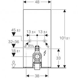 Система инсталляции для напольного унитаза Geberit Monolith Plus 101 см черное стекло/алюминий черный хром 131.201.SJ.6