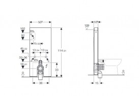 Система інсталяції для підлогового унітазу Geberit Monolith Plus 114 см пісочно-сіре скло/алюміній 131.233.JL.5