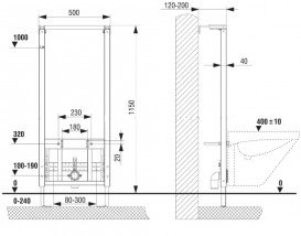 Система інсталяції для підвісного біде Pestan Fluenta 40006584