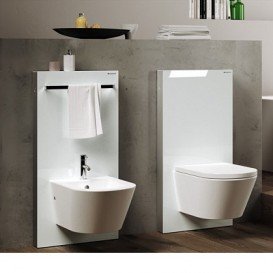 Система инсталляции для подвесного унитаза Geberit Monolith стекло белый 131.021.SI.5