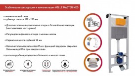 Система инсталляции для подвесного унитаза Volle Master Neo без кнопки смыва хром 201010