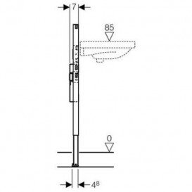 Система инсталляции для раковин Geberit Duofix с сифоном скрытого монтажа 82-98 см 111.489.00.2