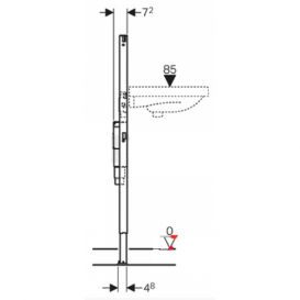 Система інсталяції для раковин Geberit Duofix з сифоном прихованого монтажу 112 см 111.563.00.2