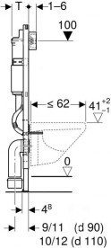 Система інсталяції для унітазу Geberit Duofix без кнопки змиву 458.103.00.2