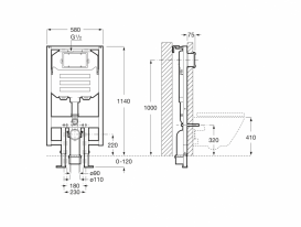 Система інсталяції для підвісних унітазів Roca Duplo Compacto A890080020