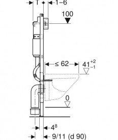 Система инсталляции Geberit Duofix с клавишей смыва Delta20 альпийский белый 458.122.11.2