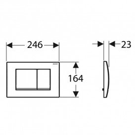 Система инсталляции Geberit Duofix с клавишей смыва Delta30 глянцевый хром 458.126.00.1+115.137.21.1