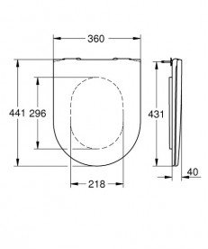 Система инсталляции Grohe Rapid SL с подвесным унитазом Essence Ceramic и сиденьем 39571CB1