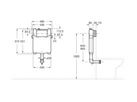 Система інсталяції Roca Basic Tank One Compact для підлогового унітазу A890070200