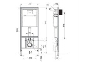Система инсталляции Roca Duplo Nova WC с унитазом Alegra с сидением и кнопкой смыва черный матовый A89P320020+A34H139000