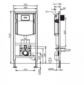 Система інсталяції для підвісного унітазу Sanit Ineo 4в1 112х52.5х13 90.721.00.S002