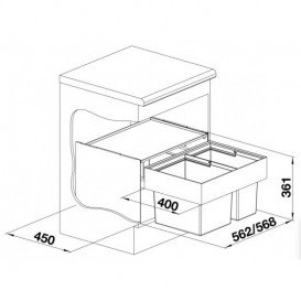 Система сортування сміття Blanco Select II 60/2 526203