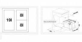 Система сортування відходів Blanco Flexon II Low 50/3 пластик/алюміній 526640