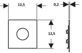 Система управления писсуаром Geberit Round с электронным запуском смыва латунь матовая 116.024.QF.1