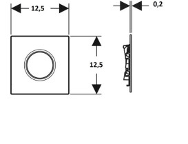 Система управління пісуаром Geberit Round із пневматичним запуском змиву чорний хром матовий 116.014.QD.1