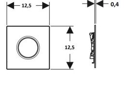 Система управління пісуаром Geberit Round із пневматичним запуском змиву чорний 116.014.SJ.1
