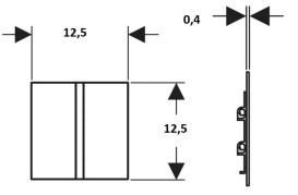 Система управління пісуаром Geberit Square з електронним запуском змиву білий 116.227.SI.1
