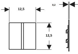 Система управления писсуаром Geberit Square с электронным запуском смыва белый матовый 116.237.JT.1