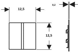 Система управління пісуаром Geberit Square з електронним запуском змиву білий матовий 116.237.JT.1