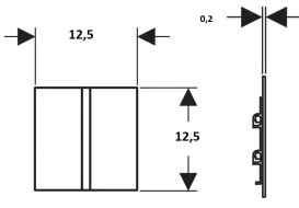 Система управления писсуаром Geberit Square с электронным запуском смыва черный хром 116.237.QD.1