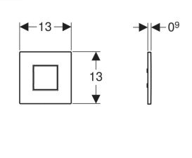Система управління пісуаром Geberit Square з електронним запуском змиву білий глянсовий 116.094.11.1