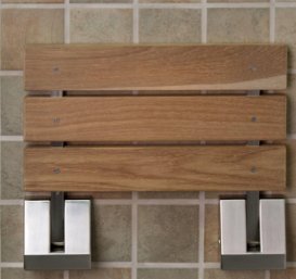 Складной настенный стульчик Lineabeta Runner нержавеющая сталь/дерево 54720.29