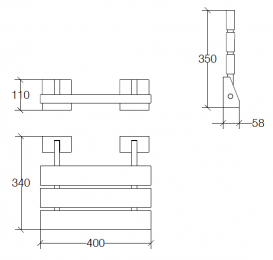 Складной настенный стульчик Lineabeta Runner нержавеющая сталь/дерево 54720.29