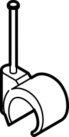 Скоба для труби d12 мм Viega Fonterra 1239.4 білий пластик/нержавіюча сталь 615611