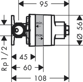 Прихована частина для гігієнічного змішувача Hansgrohe 29239180