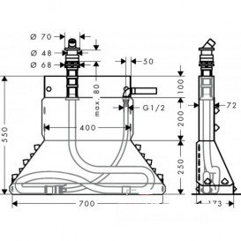 Прихована частина для змішувача на борт ванни Hansgrohe Axor 28382000