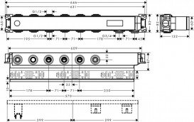 Прихована частина змішувача для душу для 4 споживачів Hansgrohe колектив RainSelect 15312180