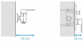 Прихована частина змішувача для душу Ravak R-box RB 070.50 X070052