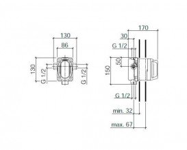 Прихована частина змішувача для ванни Dornbracht Xstream  змішувач хром 35 115 970 90