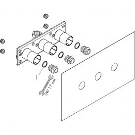 Прихована частина термостата для 2 споживачів Hansgrohe колекція ShowerTablet 13129180