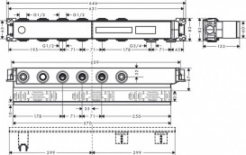 Прихована частина термостата Hansgrohe Axor Select 4 споживача 18312180