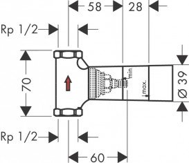 Прихована частина запірного вентиля керамічного Hansgrohe Axor 40 л / хв 16974180