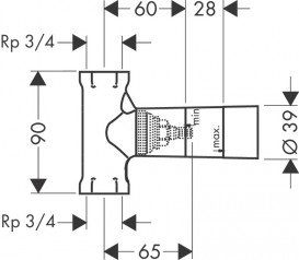 Прихована частина запірного вентиля шпиндельного Hansgrohe Axor 130 л / хв 16970180