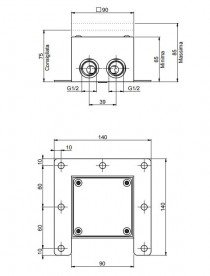 Скрытая монтажная часть напольного смесителя Fima Carlo Frattini F2301