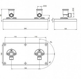 Прихована монтажна частина підлогового змішувача Fima Carlo Frattini F2302