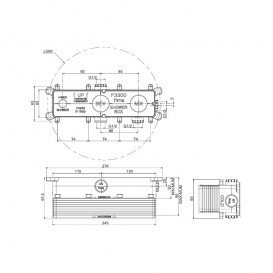 Прихована монтажна частина змішувача для душу Fima Carlo Frattini 2 виходи F3300